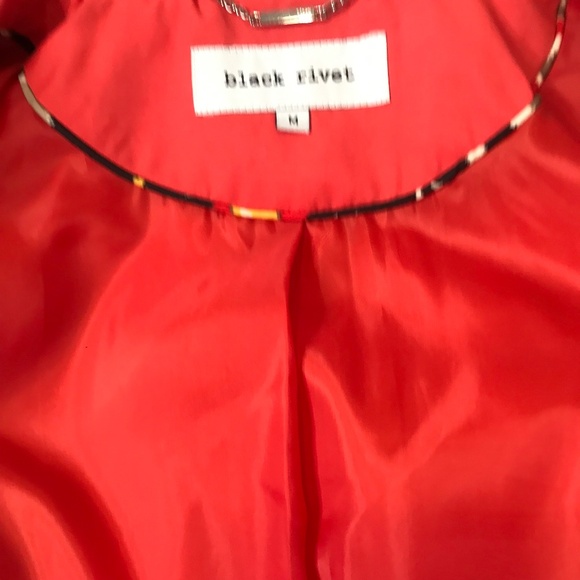 Black Rivet Coral Moto Trench Jacket | Asymmetrical Zip - Picture 15 of 16